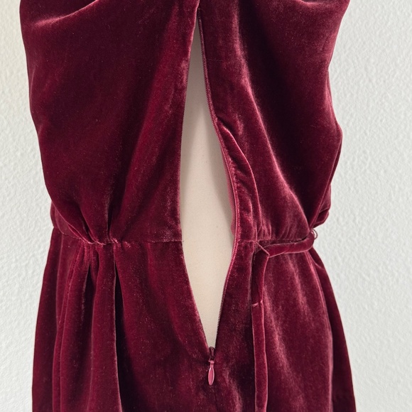 NWT J. Crew Burgundy Red Velvet Top Women's Size 8 Faux-Wrap Holiday Party - Picture 6 of 13